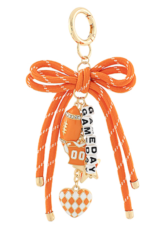 GAMEDAY Football Cord Bow Bag Charm