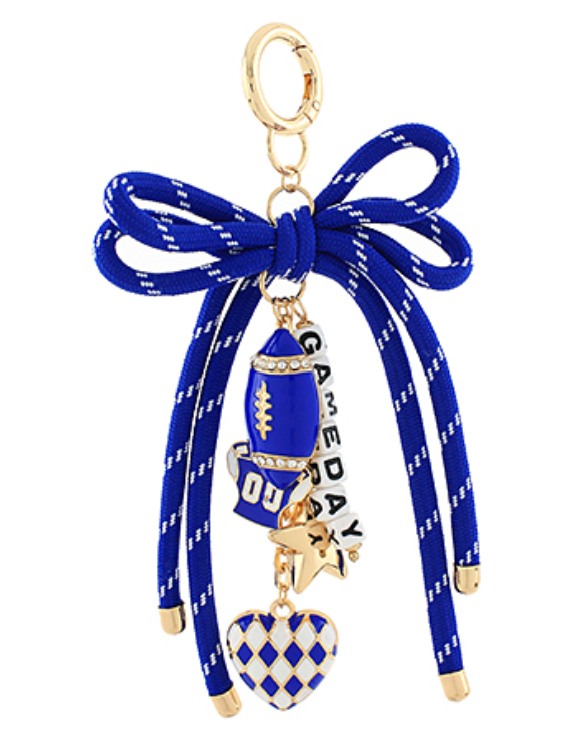 GAMEDAY Football Cord Bow Bag Charm