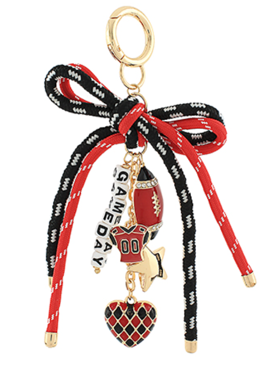 GAMEDAY Football Cord Bow Bag Charm