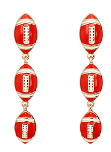 GAMEDAY Linear Football Earrings
