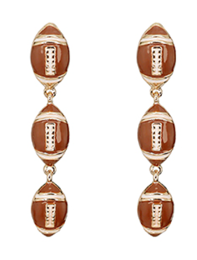 GAMEDAY Linear Football Earrings