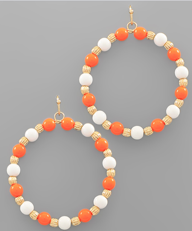 Collegiate Colored Circle Earrings