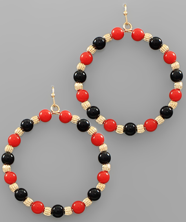 Collegiate Colored Circle Earrings
