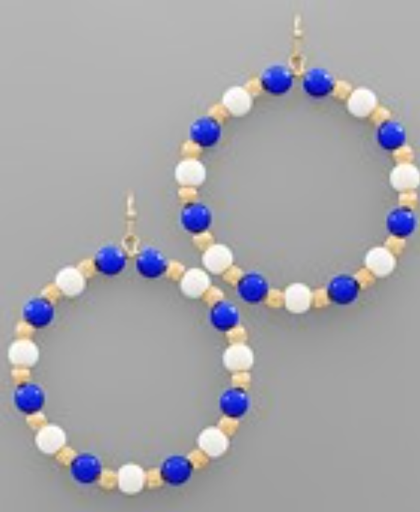 Collegiate Colored Circle Earrings