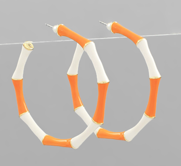 Color Bamboo Shape Hoops
