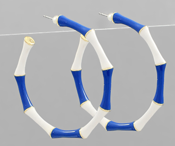 Color Bamboo Shape Hoops