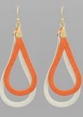 Double Colored Teardrop Earrings