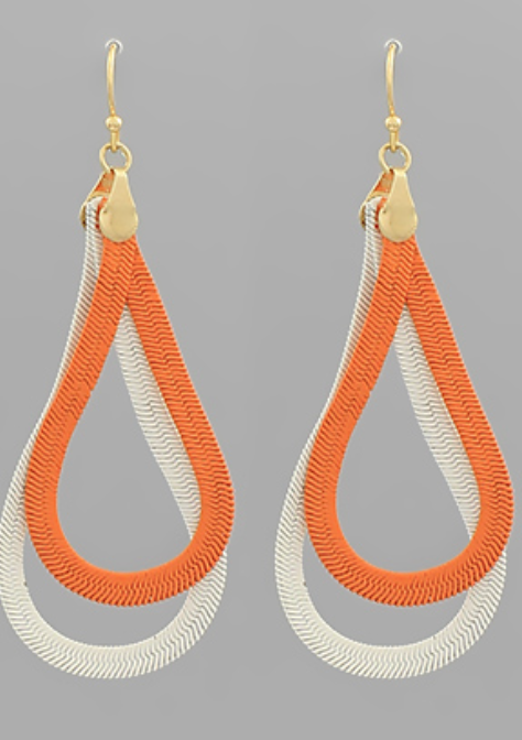 Double Colored Teardrop Earrings