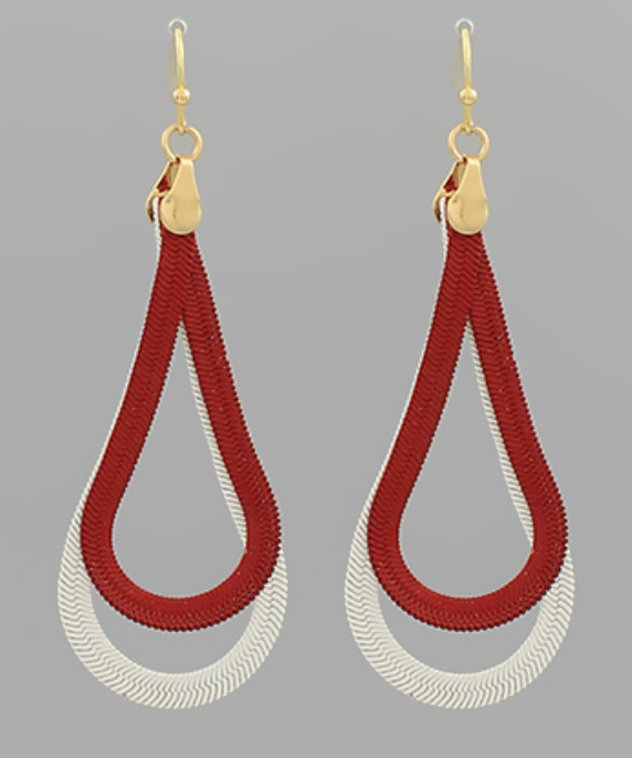 Double Colored Teardrop Earrings