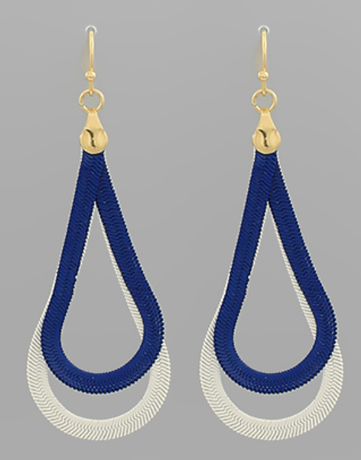 Double Colored Teardrop Earrings