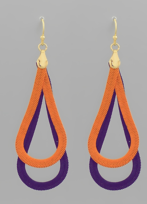 Double Colored Teardrop Earrings