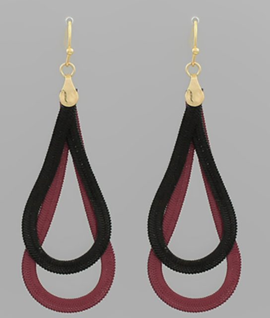 Double Colored Teardrop Earrings
