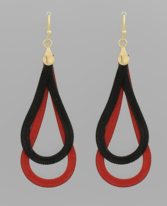 Double Colored Teardrop Earrings