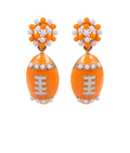 Enamel Football Earrings