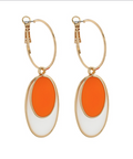 Gameday Oval Dangle Hoops