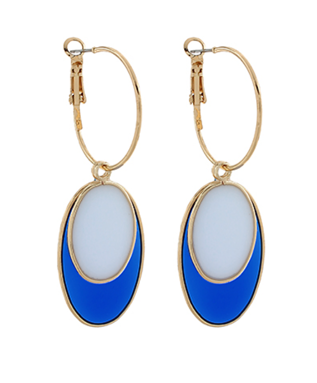 Gameday Oval Dangle Hoops