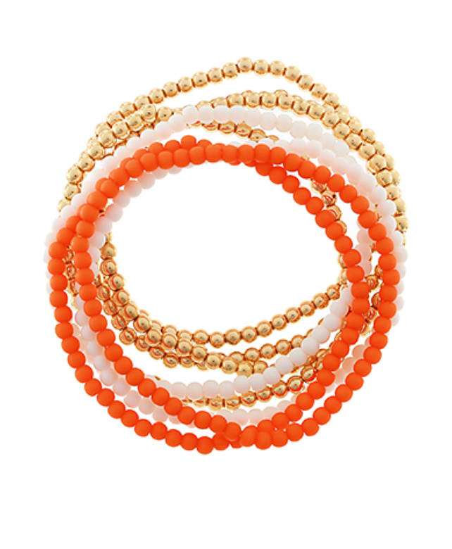8 Row CCB Ball & Acrylic Bead Bracelet