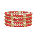 GAMEDAY: 7 Strand Color Bead & CCB Bracelet