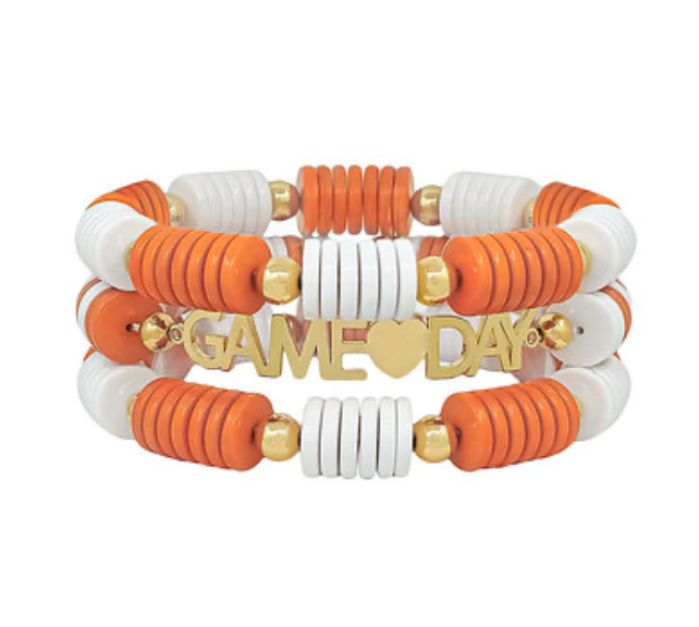 GAMEDAY: 3 Row Bead Bracelet