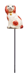 Stoneware Staffordshire Dog Plant Stake