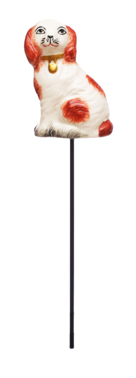 Stoneware Staffordshire Dog Plant Stake