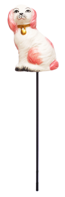 Stoneware Staffordshire Dog Plant Stake