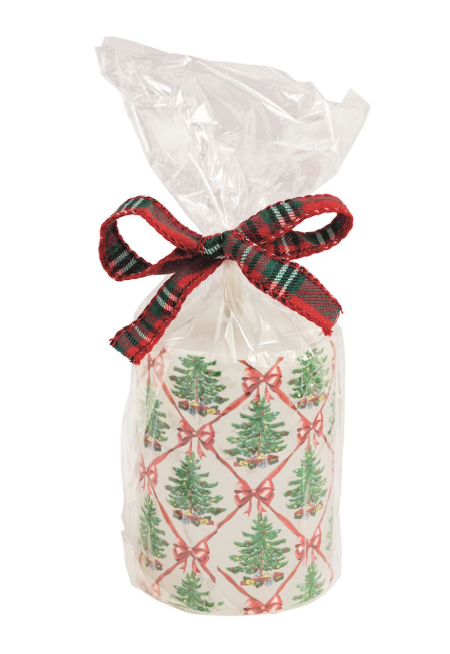 Trees Flameless Pillar Candle