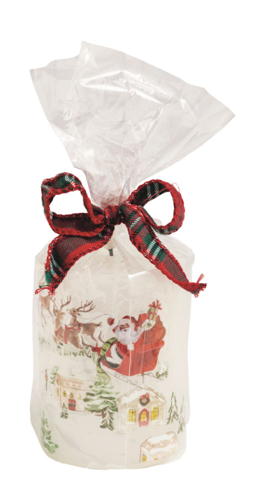 Santa Flameless Pillar Candle