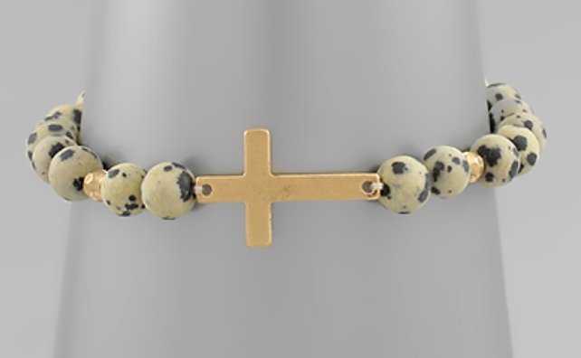Cross Stone Bracelet