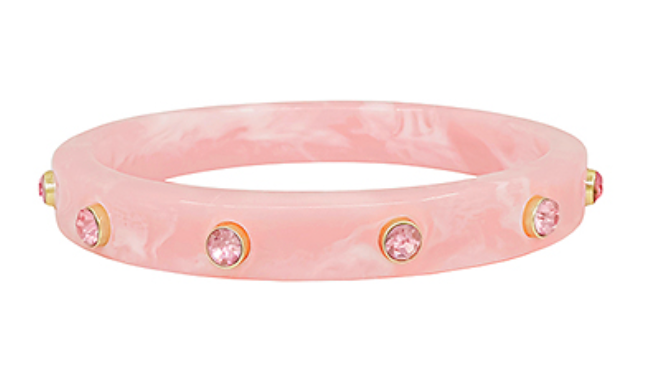 Crystal Station Acetate Bangle Bracelet