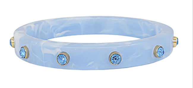 Crystal Station Acetate Bangle Bracelet