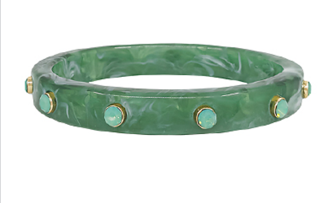 Crystal Station Acetate Bangle Bracelet