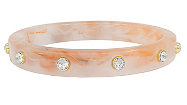 Crystal Station Acetate Bangle Bracelet