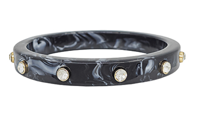 Crystal Station Acetate Bangle Bracelet