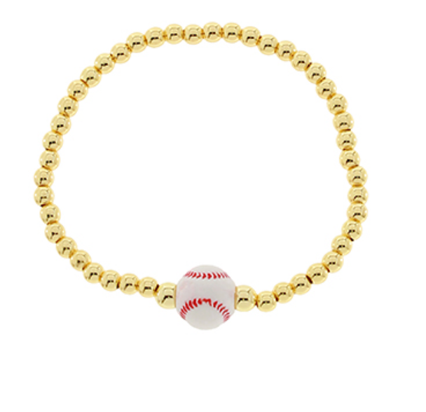 Gold Beaded Sports Bracelets