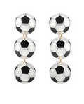 Linked 3 Sports Ball Drop Earrings