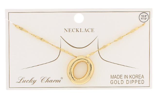 Gold Balloon Letter Initial Necklaces