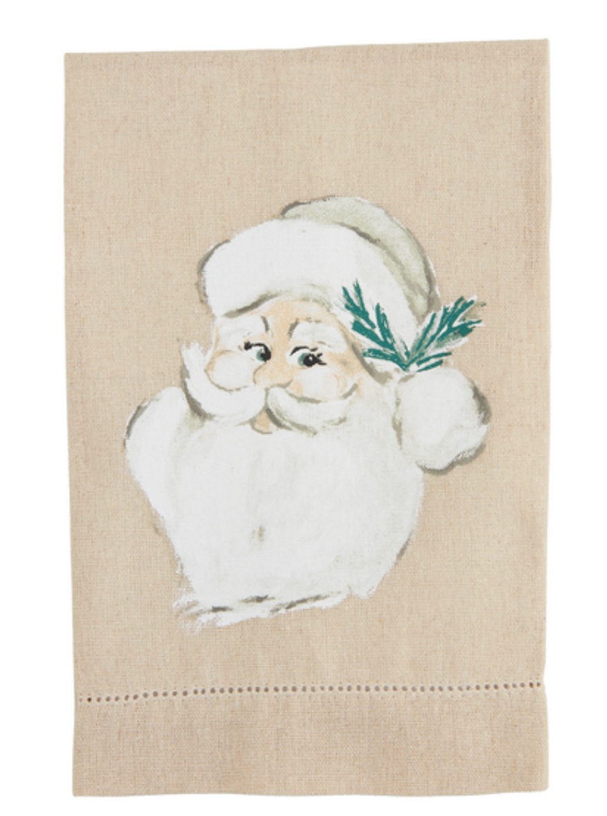 White Painted Christmas Towels