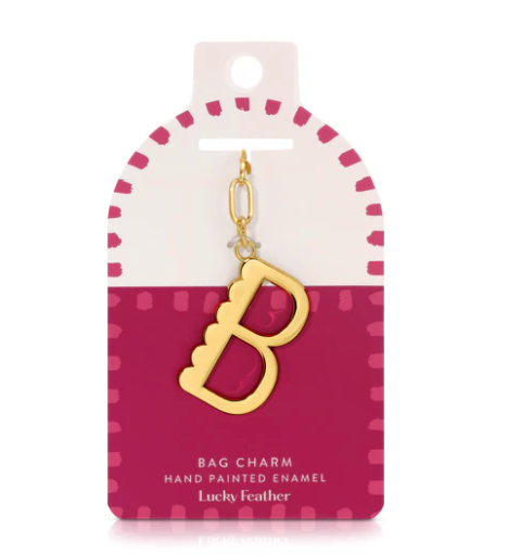 Enamel Letter Bag Charm/Keychains