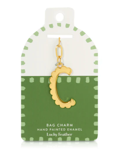 Enamel Letter Bag Charm/Keychains