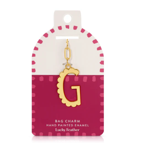 Enamel Letter Bag Charm/Keychains