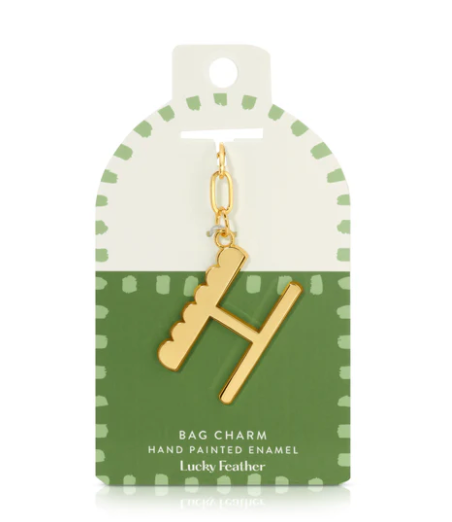 Enamel Letter Bag Charm/Keychains