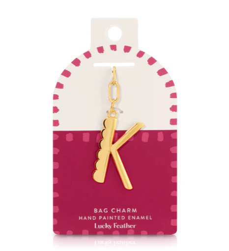 Enamel Letter Bag Charm/Keychains