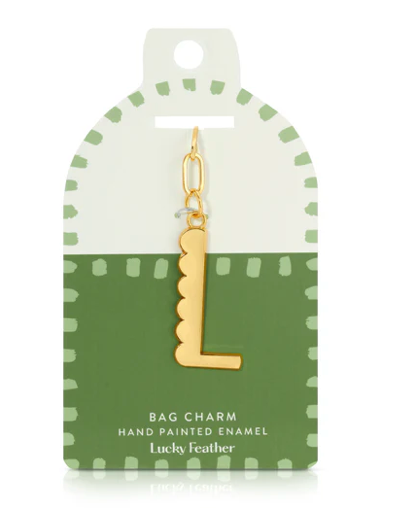 Enamel Letter Bag Charm/Keychains