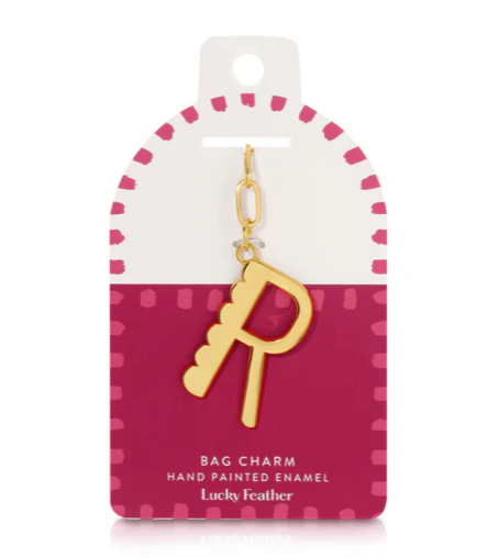Enamel Letter Bag Charm/Keychains