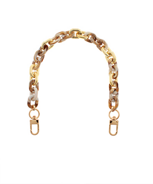Acrylic & Metal Oval Linked Bag Chain