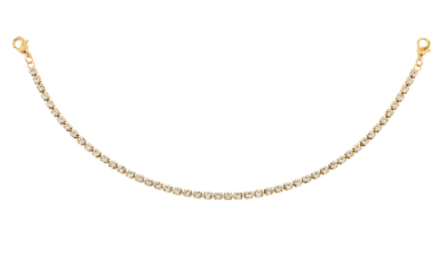 Tiny Square Crystal Bag Chain