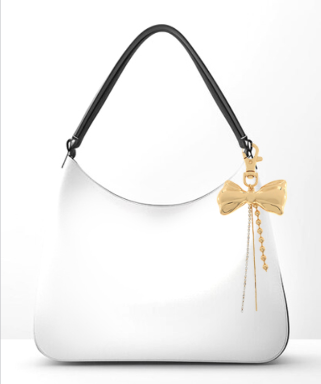 Linear Bow Bag Charm