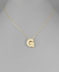 Gold Crystal Initial Necklaces