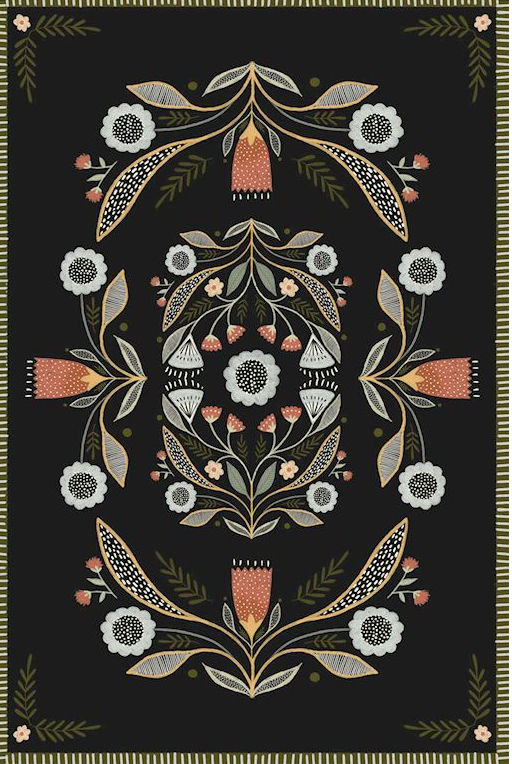 Folksy Floral Floor Flairs